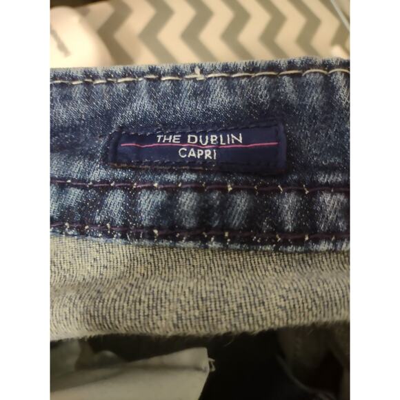 Vigoss Duplin Capri Jeans 7/8 Thick Stitch Preppy Casual Classic - Picture 6 of 9